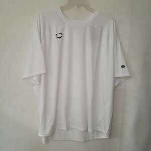 EvoShield Mens 3XL White Training T-Shirt Short Sleeve Athletic Gym Tee